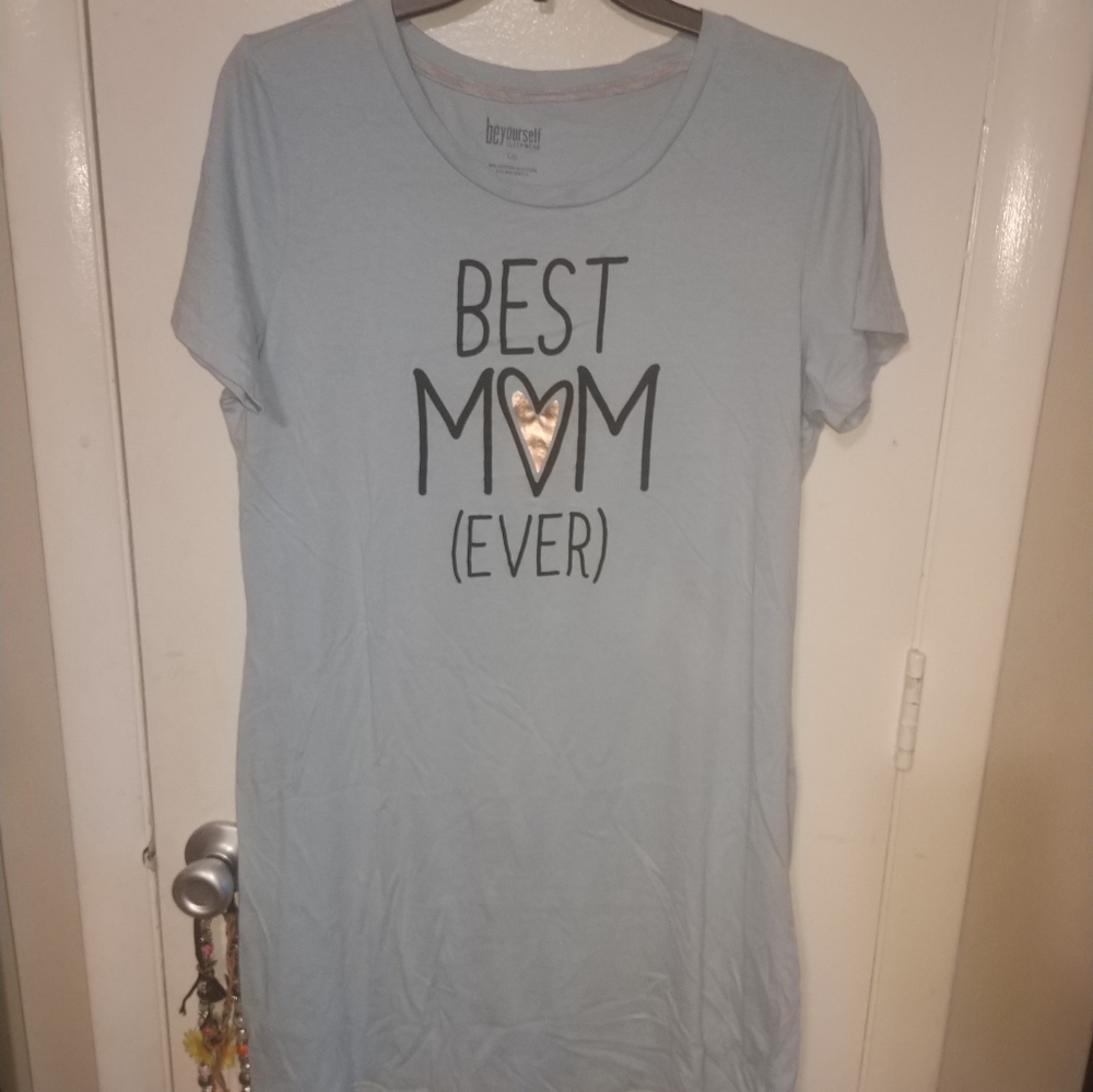 "Worlds Best Mom" Nightgown Sz Lg